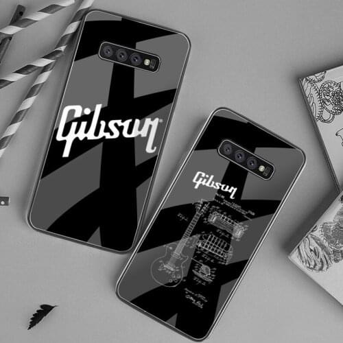 Les Paul Gibson Guitar Phone Case Tempered Glass For Samsung S20 Plus S7 S8 S9 S10 Plus Note 8 9 10 Plus