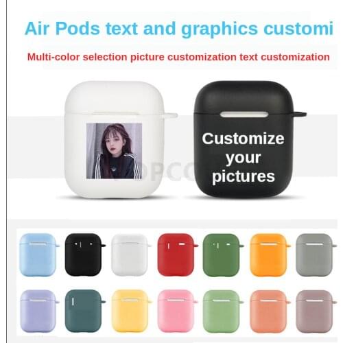 EXCLUSIVE CUSTOM for Air Pods 1 2 Case Custom Image Name Logo Soft Cases for Bluetooth Wireless Airpod Cover DIY Photo Letters