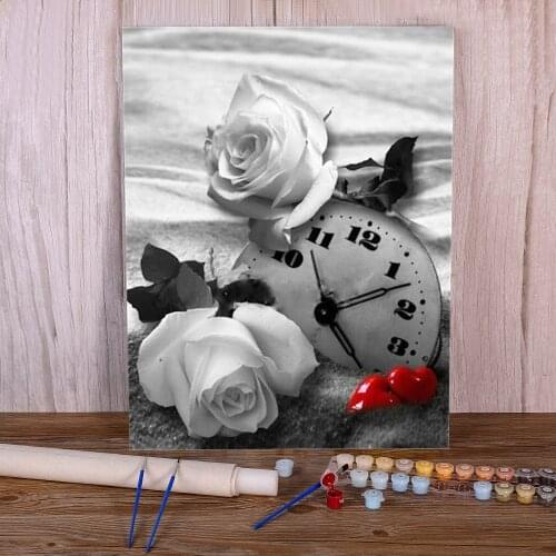 Flower Rose DIY Painting By Numbers Package Acrylic Paints 50*70 Picture By Numbers Photo Home Decoration For Handiwork