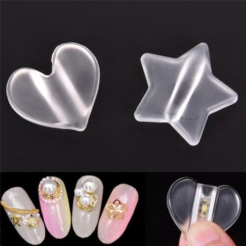 Mold Shaping Nail Tool Stud Lamination Manicure Nail Art Tools Clear Heart Star Shape Stick Metal Slice Sparkle Curve