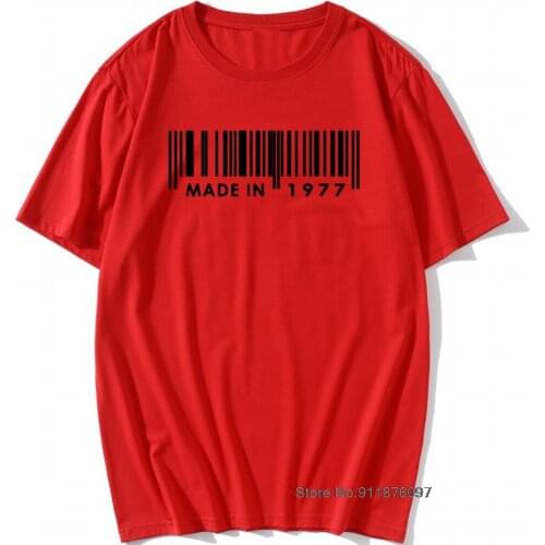 Made In 1977 Funny Humour T-shirt New Summer Fashion O-Neck T Shirts 44 Years Old Birthday Gift Tops Tee Mens Clothing