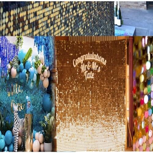 Cotton Candy color sequin panel wedding backdrop custom adverting sings shop window background glam shimmer sequin wall