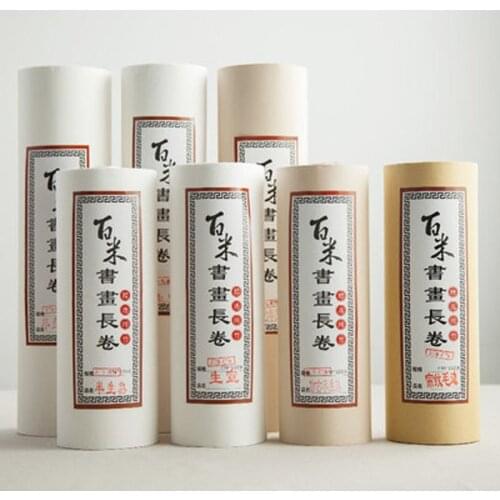 Chinese Roll Rice Paper Half-Ripe Semi - Raw Xuan Papers for freehand landscape painting Calligraphy Ban Sheng Su