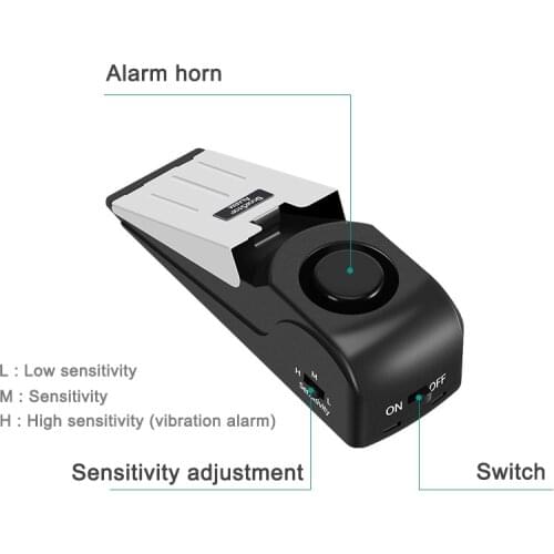 Wedge Door Stop Alarm with 120 DB Traveling DIY Home Apartment Security Door Stopper SUB Sale