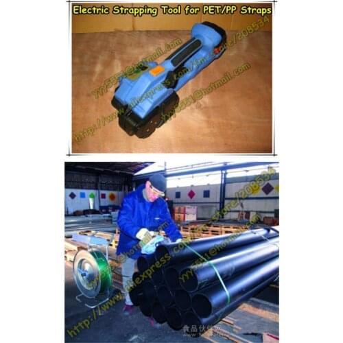 Best Quality+Factory Supplier Hand held Battery Powered Manual PET Plastic Strapping Tool Include 2 Batteries& 1Charger