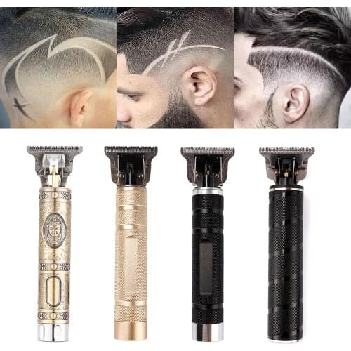 USB Rechargeable T9 Baldheaded Hair Clipper Electric hair trimmer Cordless Shaver Trimmer 0mm Men Barber Hair Cutting Machine