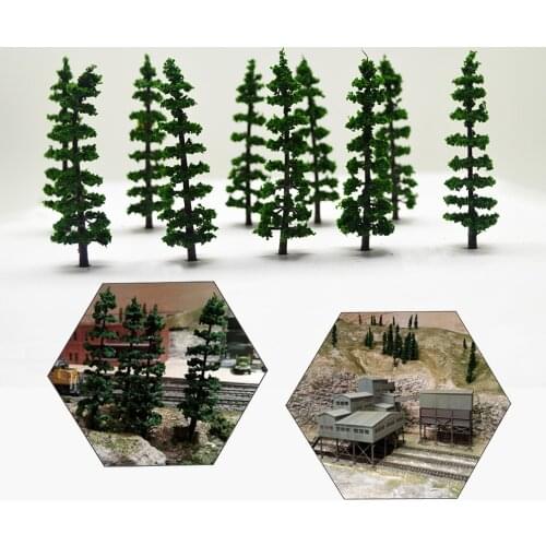 30PCS 9cm Model Green Tree Toys ABS Architecture Plastic Sandtable Miniature Trees For Diorama Wargame Scenery Making
