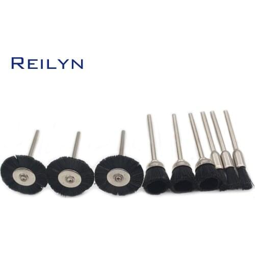 Nylon polishing brush polishing head polishing wheel shank 3mm plastic fiber brush roller for electric grinder or rotary tool