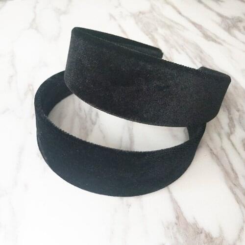 3pcs DIY Head Hoop Hair Clasp For Women Satin Covered Velvet Hairbands Ribbon Covered Comfortable HeadBand Hair Accessory