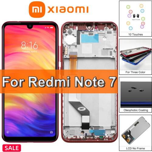 For Xiaomi Redmi Note 7 LCD Display With Frame Screen Touch Digitizer Assembly For Redmi Note 7 Pro LCD Screen Replacement Parts