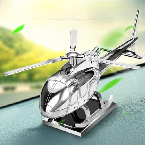 Solar Helicopter model Styling Home decoration Car Air Freshener Fragrance Aircraft Perfume Diffuser Auto Accessories child gift