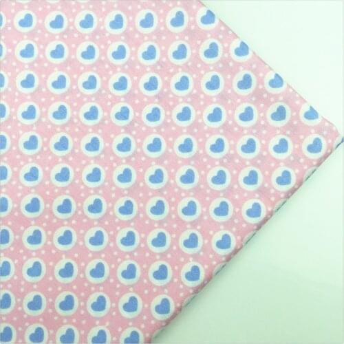 Tissue Telas Fabrics Heart Print Twill 100% Cotton Fabric Syunss For Curtain Kid Doll The Cloth Material Sewing Craft Patchwork