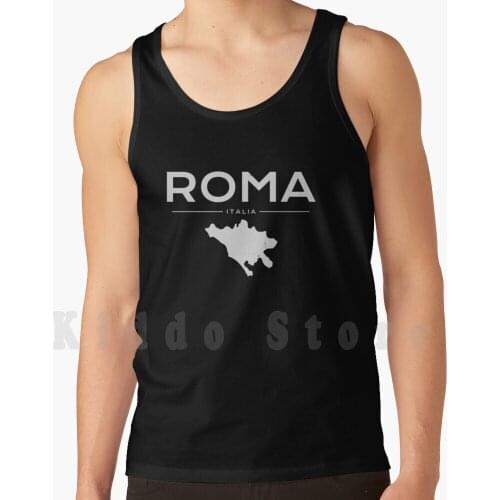 Roma Rom Tank Tops Vest 100% Cotton Roma Rom Napoli Reise Florenz Fu ? Ball Als Roma Europa Mailand Turin Calcio Inter