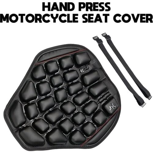 Universal Motorcycle Seat Cushion Cover 3D Hand Press Inflatable Air Pad IP67 Waterproof Shock Absorption Seat Protector