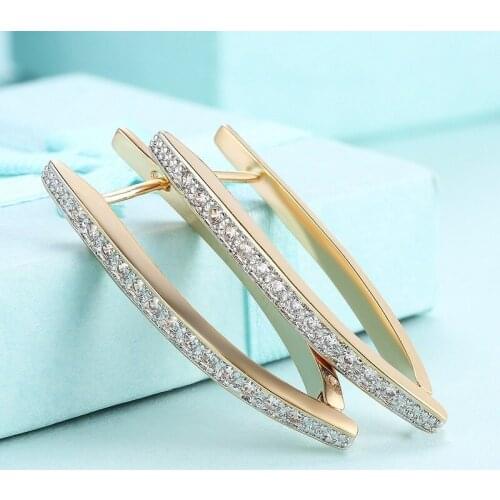 Wanry flourigems Women's Gold Earrings