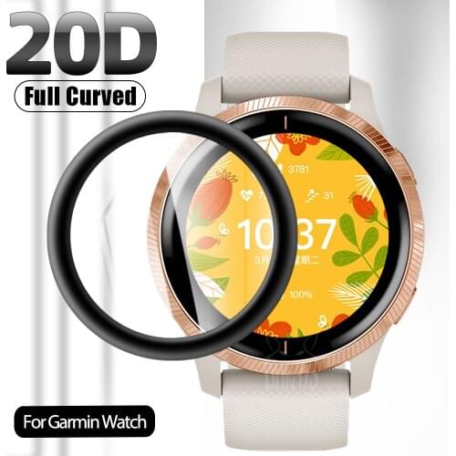 20D Curved Edge Protective Film For Garmin Venu / Venu 2 / Venu 2S / Vivoactive 3 Smart Watch Soft Screen Protector (Not Glass)