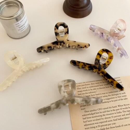 Woman Acetate Leopard Hair Claws Ladies Hairpins Hairpins Hairgrip Headwear Hair Accessories Barrettes Ladies Hair Clips