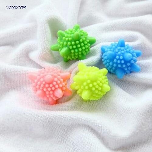 1pc Random Color Reusable Washing Machine Cleaning Remove Stains Clothes Wash Laundry Ball Sanitary