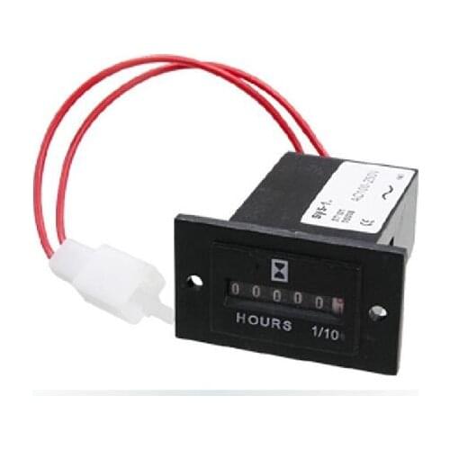10V-80VDC AC100-250V 0.3W Generator Sealed Hour Meter Counter Hourmeter Rectangle SYS-2 0-99999.9