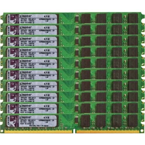 10X2GB DDR2 667Mhz 800Mhz PC2-6400 DIMM Desktop PC Intel and AMD RAM PC2-5300 240Pins 1.8V NON ECC Wholesale price ddr2 ram