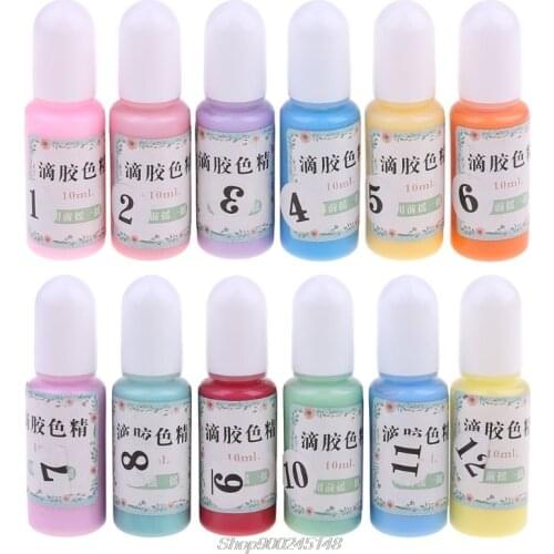12 Bottles Liquid Macaron Candy Color Resin Pigment Dye Resin Epoxy Jewelry DIY S17 20 Dropshipping