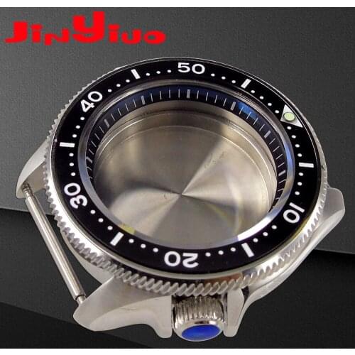 41mm Automatic Watch Case fit NH35A Rotating Bezel 200M Waterproof Sapphire Crystal Steel Diving Brushed