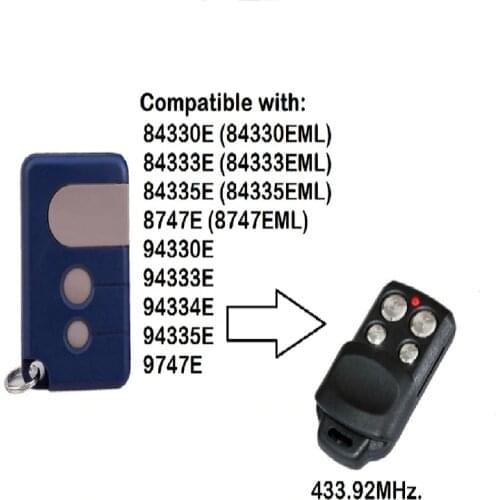 433.92Mhz 94335E garage door remote duplicator 84330E 84335E replacement transmitter