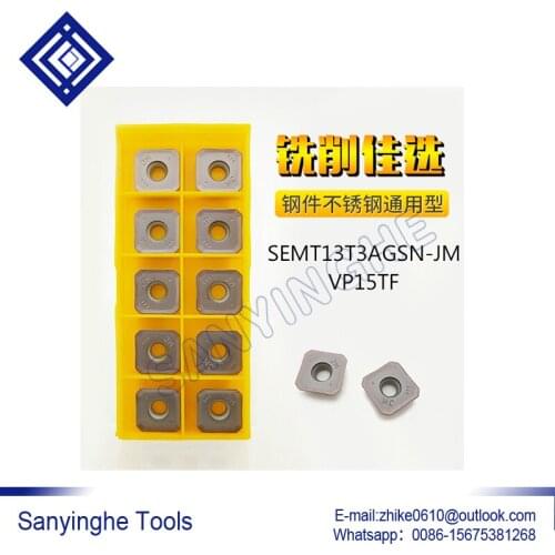 Free shipping high quality 50pcs/lots SEMT13T3AGSN-JM VP15TF / SEMT13T3AGSN-JM US735 cnc carbide turning inserts