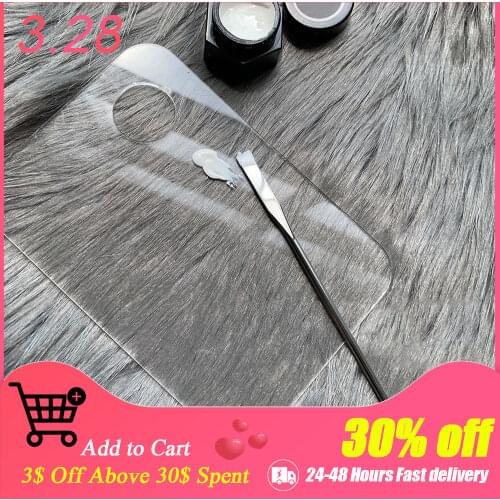 Acrylic Transparent Makeup Palette Polish Gel Watercolor Oil Painting Mixer with Spatula Nail Art Salon Maicure Tools