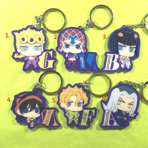 Cosmile JoJos Bizarre Adventure Bucciarati Mista Giorno Kira Acrylic Keychain Strap Creative gift limited cosplay