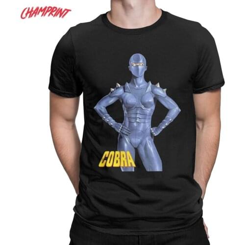 Armaroid Space Adventure Cobra T-Shirts Men Anime Novelty Cotton Tee Shirt O Neck Short Sleeve T Shirt New Arrival Clothes
