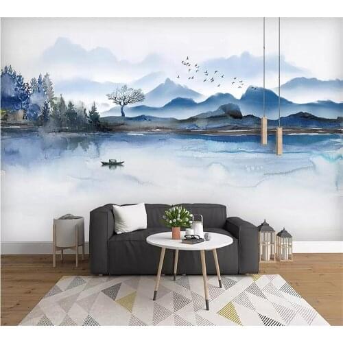 Beibehang Customized large wallpaper 3d mural new Chinese ink landscape living room bedroom background wall painting wallpapers