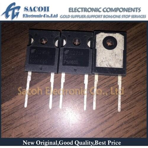 Free Shipping 10Pcs FFH75H60STU FFH75H60S TO-247 75A 600V Fast Recovery Diode