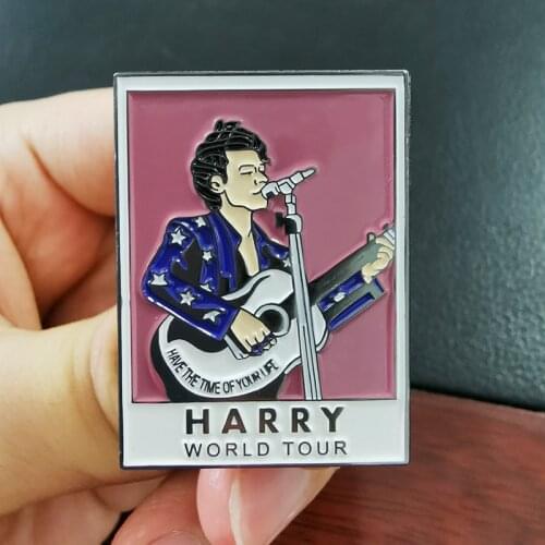 Harry World Tour Brooch Have the time of life Guitar Music Enamel Pin Gay Pride LGBT Accessory