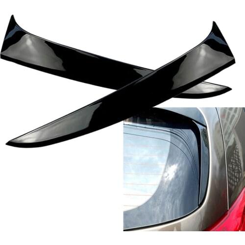 Black Car Rear Window Spoiler Side Wing Trim Cover For Kia Sportage R 2011 2012 2013 2014 2015 Glossy Black ABS