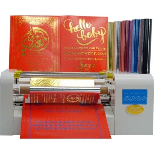 350mm width Digital Hot foil stamping Machine USB Golden Foil Printer
