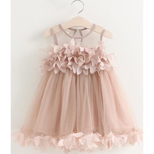2019 Kids dress for girl / Petal dress Chiffon Petal Birthday Easter Dress