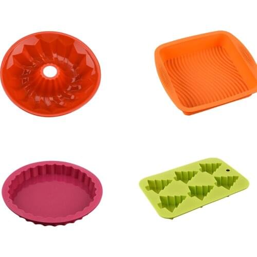 Santa Tree Food Grade Silicone Mousse Jelly Pudding Cake Mold Pan Cake Mould Form Bread Bakery Baking Tools Bakeware Christmas