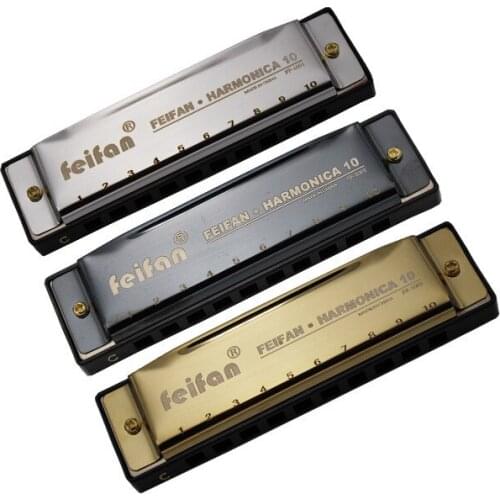 Harmonica diatonic 10 holes blues harmonica titanium beginner playing science and education childrens musical instrument
