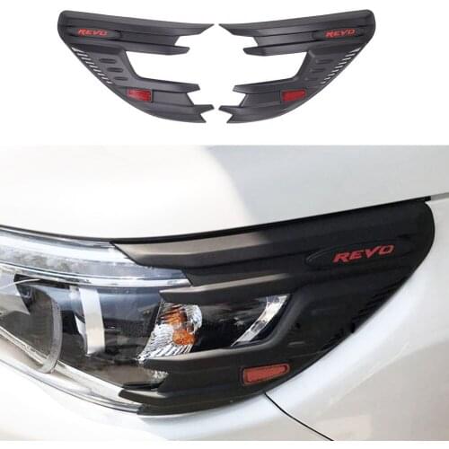 Headlight Decoration Lamp Hoods Head Light Cover Fit For Hilux REVO 2015-2020 4*4 Body Parts Auto Accessories