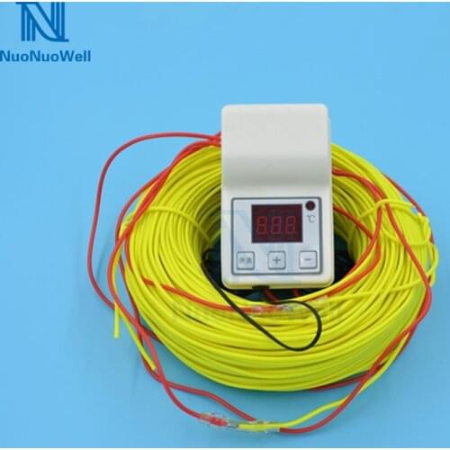 Greenhouse Nursery Bed Heating Wire+Temperature Controller Kit Air Heating Cable Line Flower/Vegetable/Succulent Plants Winter