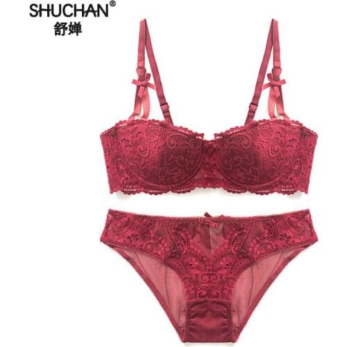 SHUCHAN Bra+panties 2018 New Arrival Suspenders Lace Bra Set Panties Womens Underwear Set Bra & Brief Sets Set Lingerie 28834