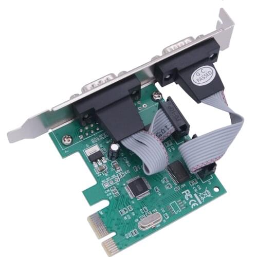 PCI-E serial port card PCIE9-pin serial port RS232 communication serial port card DB9 serial port PCIE extension 2 series card