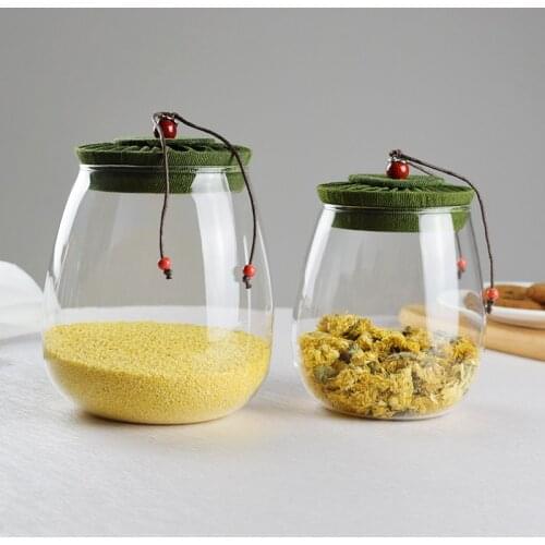 1PC Daily Storage Tank Storage Bottle Container Tea Snack Caddy Moisture-proof Glass Sealing Jar Kitchen Accessories JM 001