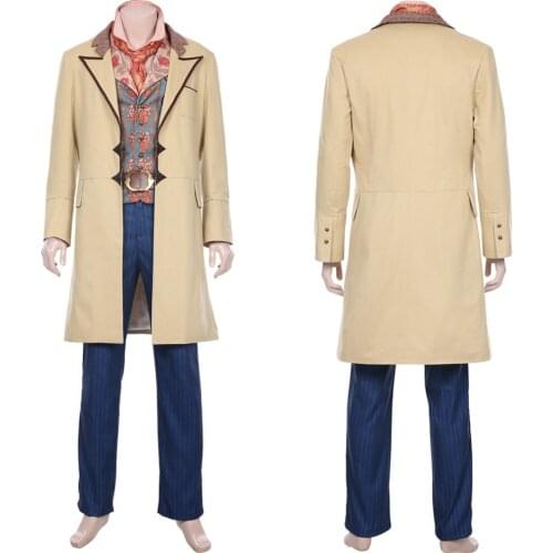 Dr. John Dolittle Cosplay Adult Coat T-shirt Outfit Cosplay Costume Halloween Carnival Performance Clothing