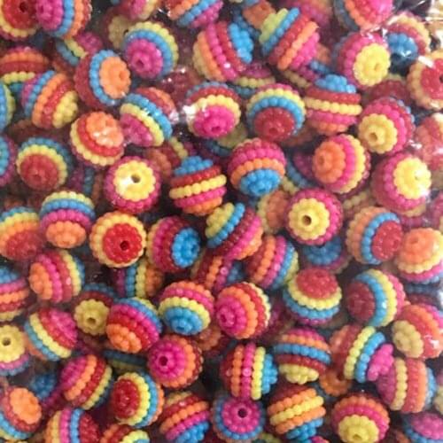 For Making Jewelry DIY Size 10mm 50pcs /20mm 10pcs Round Colorful Color Imitation Pearls ABS Resin Effect 3D Ball Maple Designed