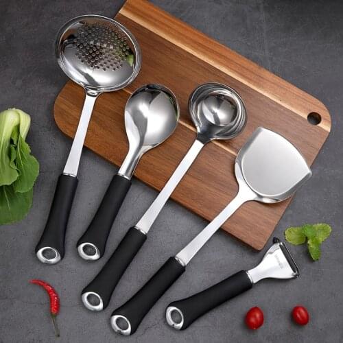 Kitchentool Giforhome 6pieces Stainless Steel Spoon Skimmer Shovel Spatula Peeler Gift Cooking Utensils Kitchen Utensils