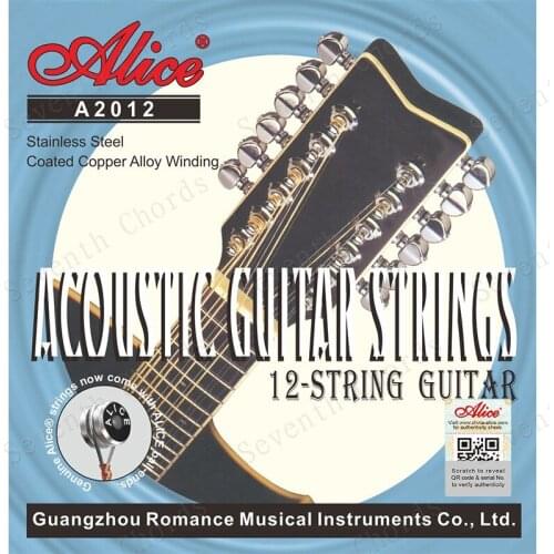 5 sets A2012 Copper Wound 12 String Acoustic Guitar Strings Set 1st-12th Strings (10 10-50 26)