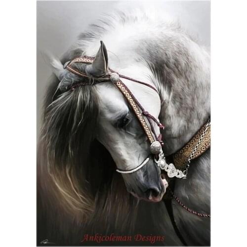 Embroidery Counted Cross Stitch Kits Needlework - Crafts 14 ct DMC color DIY Arts Handmade Decor - Andalusian Horse