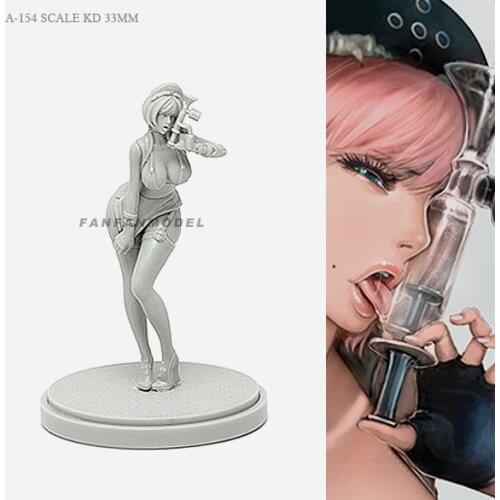 30MM Resin Kits Beauty Soldier goddess self-assembled A-154
